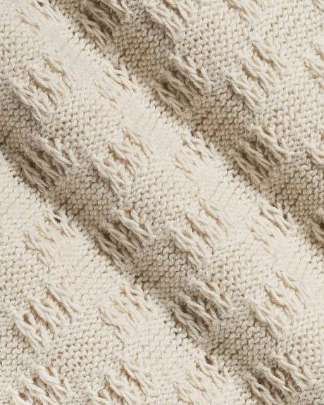 Short-Sleeve Linen-Blend Polo with Johnny Collar