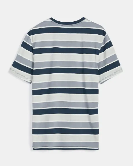 Short-Sleeve Striped Crew-Neck T-Shirt