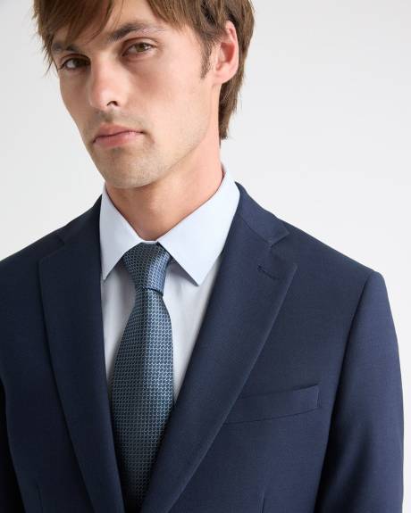 Blue Regular Tie with Geometric Pattern