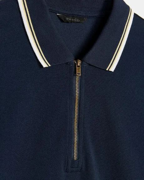 Coolmax (R) Polo with Zipper Closure
