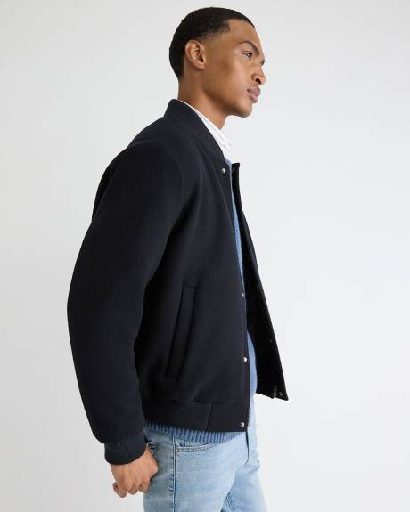 Wool-Blend Bomber Jacket