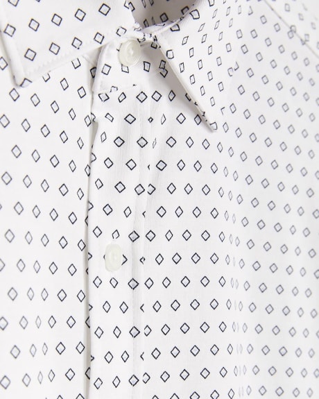 Geometric Print Short Sleeve Knit Shirt
