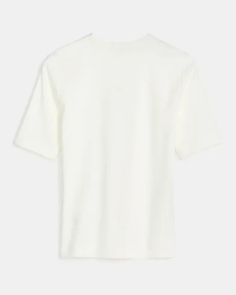 Elbow Sleeve Crew-Neck T-Shirt