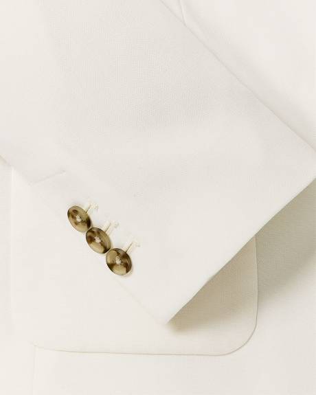 Cr&egrave;me Three-Button Short Blazer