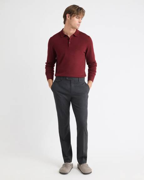 Merino Wool Polo Sweater