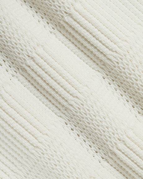 Camisole en Mailles de Fantaisie &agrave; Col Licou