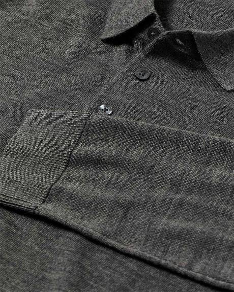 Merino Wool Polo Sweater