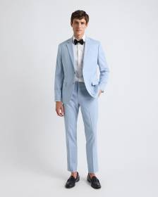 Pantalon de Complet Bleu P&acirc;le &agrave; Coupe &Eacute;troite