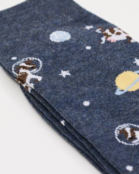 Space Cow Socks
