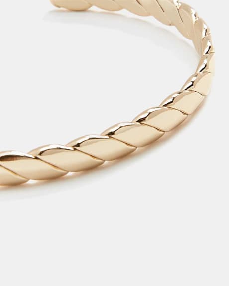 Golden Twisted Cuff Bracelet