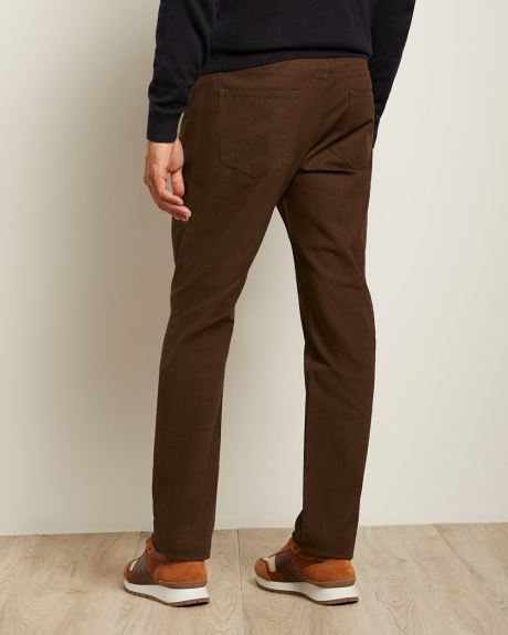 Straight Fit Textured 5-pocket Pant - 34''