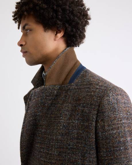 Classic Double-Breasted Bouclé Coat