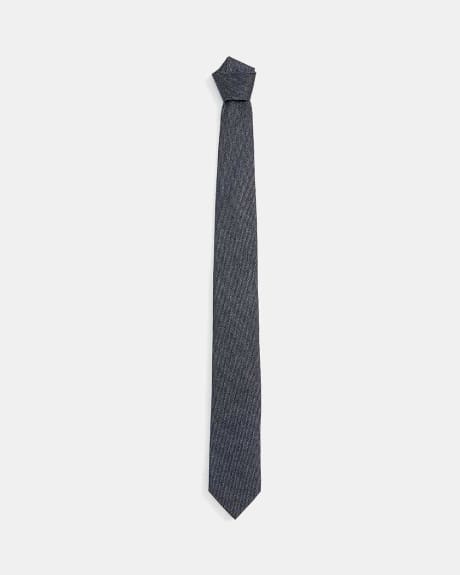 Textured Navy Regular Tie