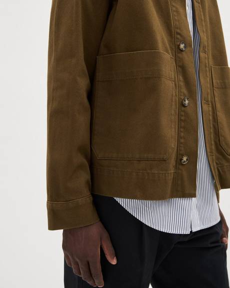 Solid Twill Overshirt