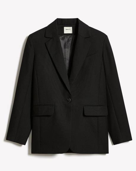 Veston Ample en Laine à Un Bouton