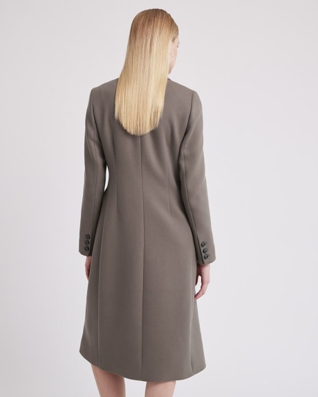 Fitted Long Twill Coat