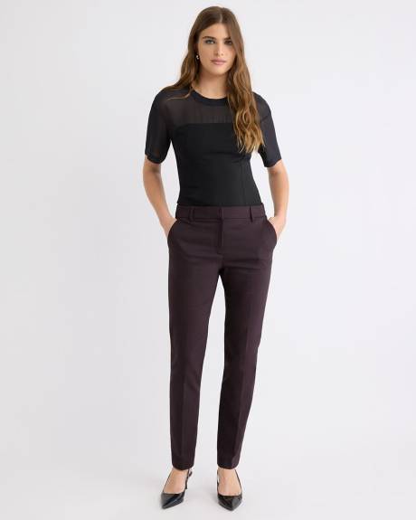 T-Shirt à Col Rond Et Manches Courtes avec Découpe au Dos