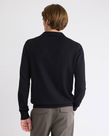 Long-Sleeve Sweater with Johnny Collar