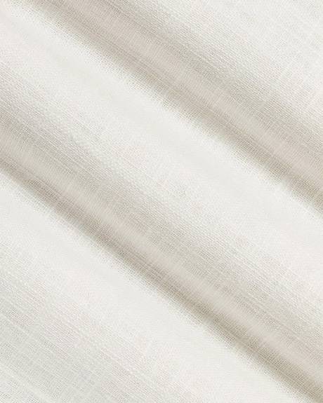 Robe Courte Sans Manches &agrave; Encolure Licou en M&eacute;lange de Lin