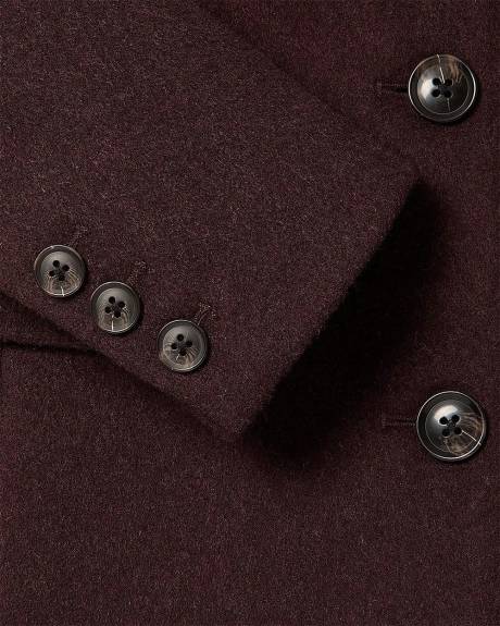 Classic Wool-Blend Three-Button Coat