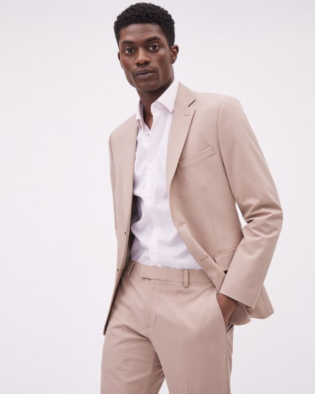 Slim-Fit Muted Pink Suit Blazer