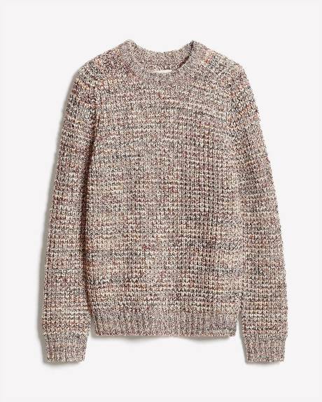 Textured Marled-Wool Sweater
