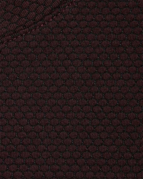 Textured Knit Crew-Neck T-Shirt