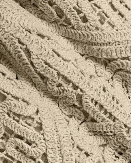 Haut Crochet&eacute; Sans Manches &agrave; Col Rond