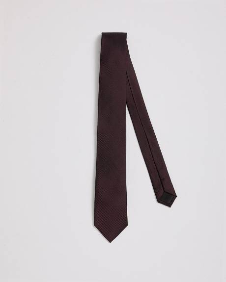 Striped Burgundy Skinny Tie