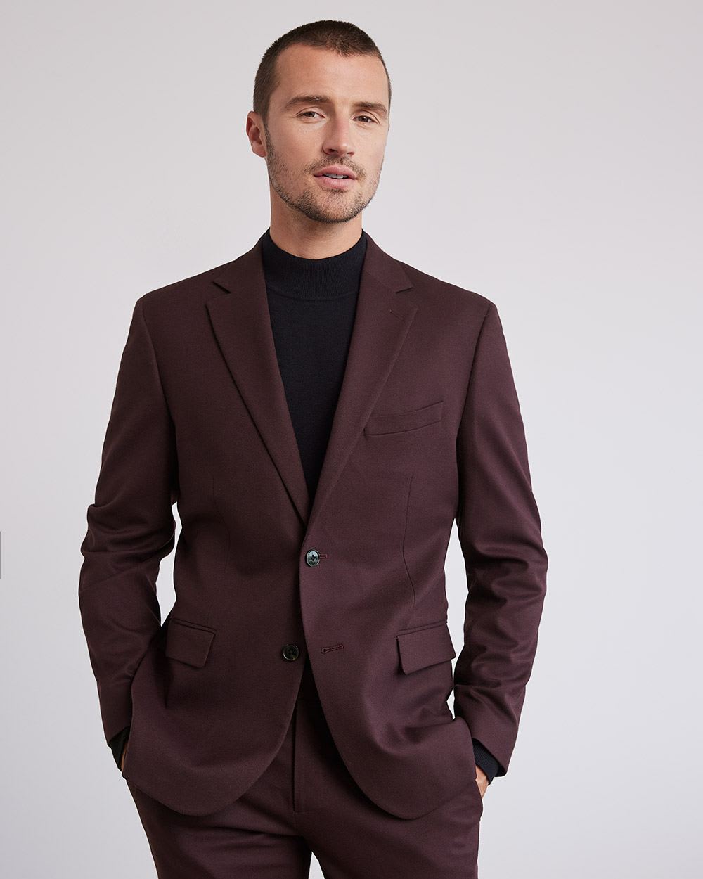 Tailored-Fit Twill Suit Blazer | RW&CO.