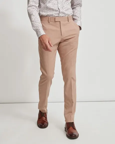 Pantalon de Complet Brun Pâle à Coupe Étroite - 32"
