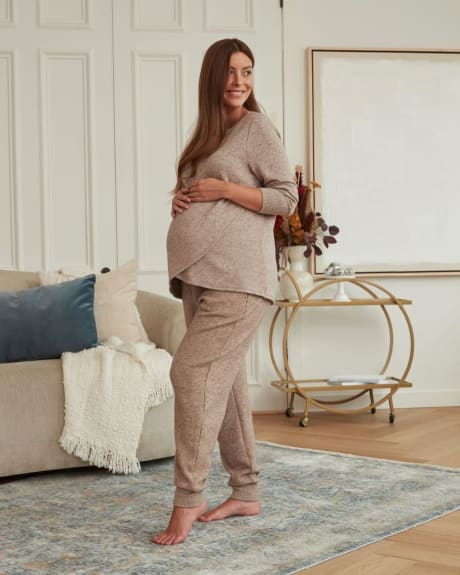 Pantalon Jogger en Tricot Brossé - Thyme Maternité