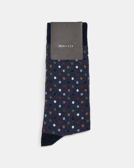 Dotted Navy Socks