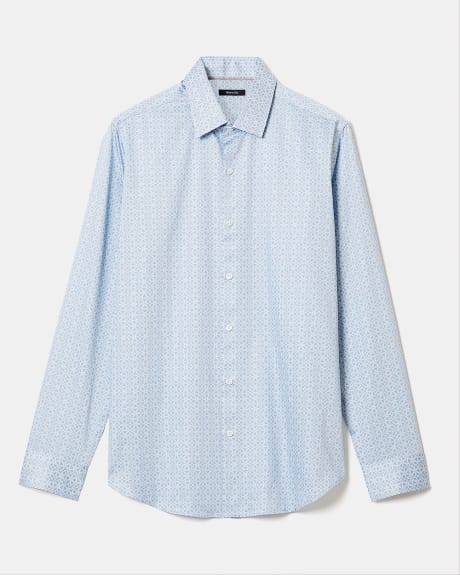 Tailored Fit Geometric Outlines Dress Shirt