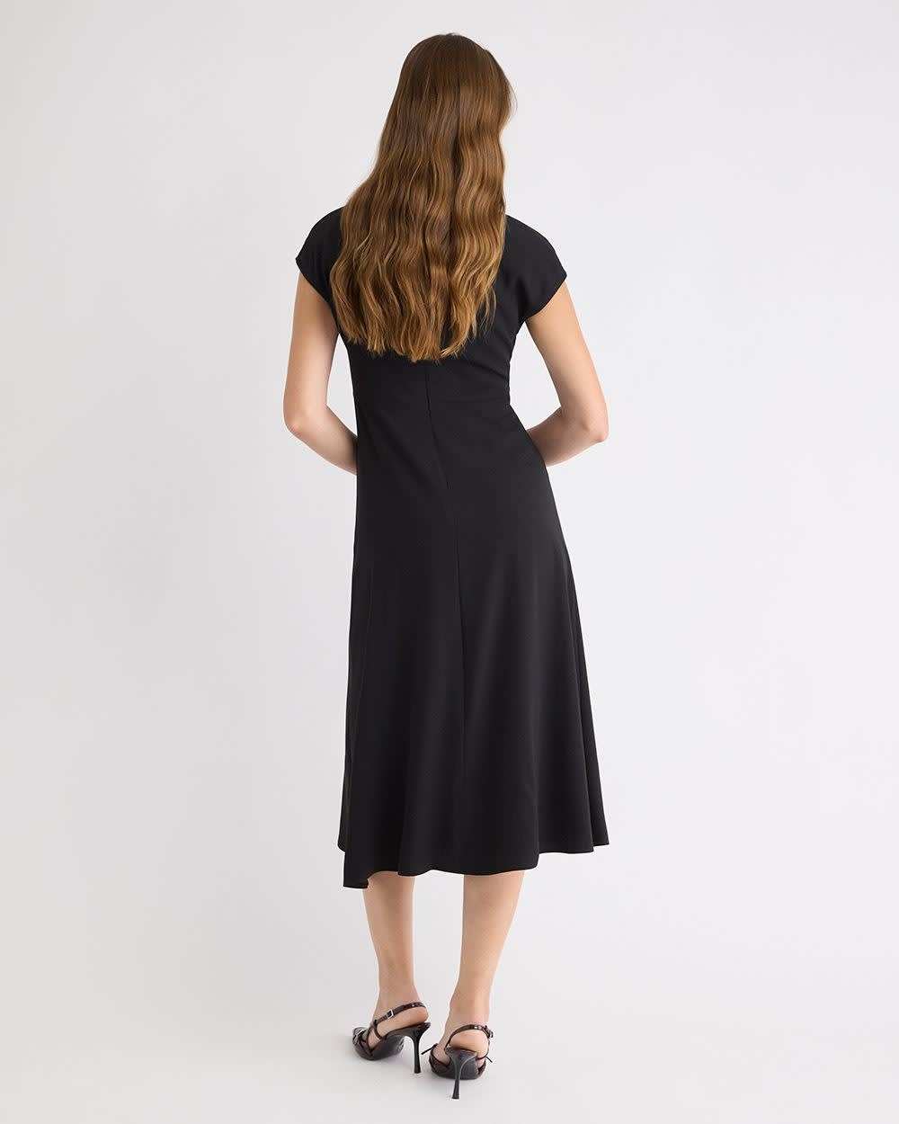 Sleeveless Midi Dress with Draped Detail | RW&CO.