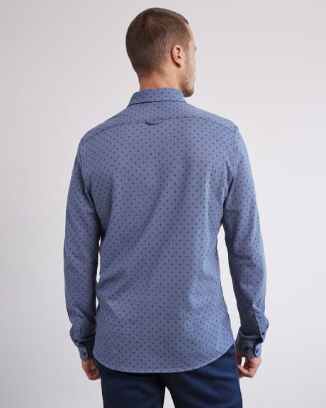 Long-Sleeve Slim-Fit Shirt with Chest Pocket