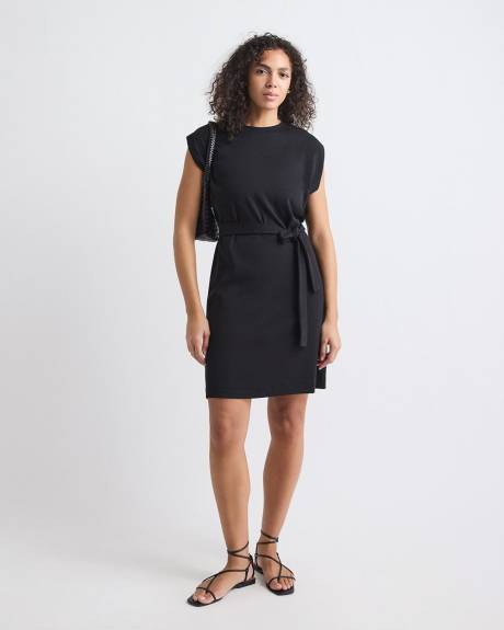Robe &agrave; Manches Tr&egrave;s Courtes avec Ceinture Amovible