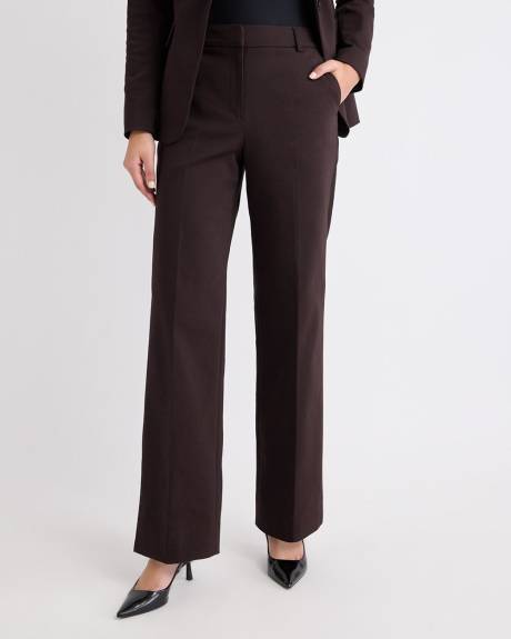 Pantalon Indispensable Signature à Jambe Large et Taille Haute