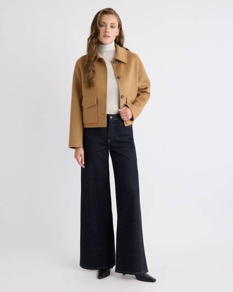 T-Shirt Ajusté à Manches Longues et Col Montant