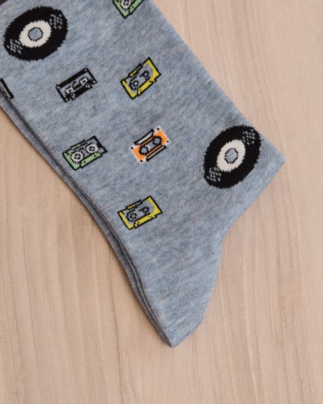 Socks with Discs and Cassettes