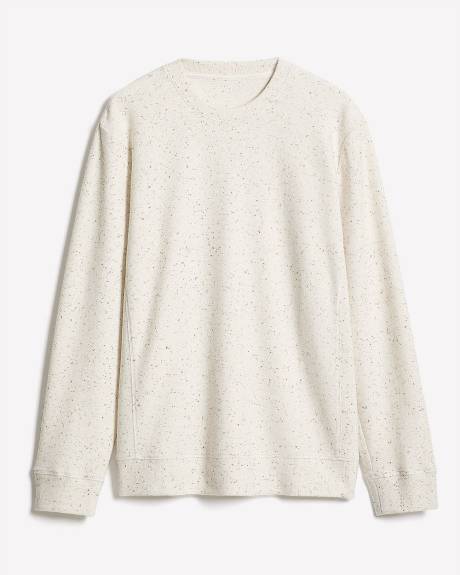 Long-Sleeve Crew-Neck Ribbed Sweater