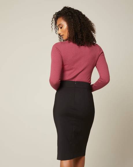 Modern Chic High-Waist Pencil Skirt with Slit