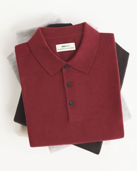 Merino Wool Polo Sweater