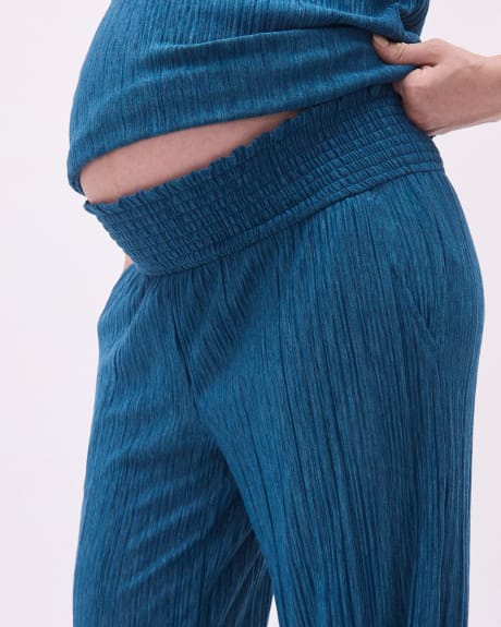 Pantalon Plissé à Jambe Large - Thyme Maternité
