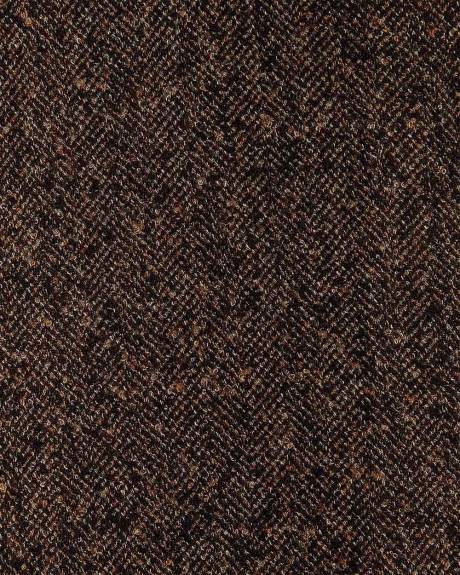 Mid-Rise Flare-Leg Herringbone Pant