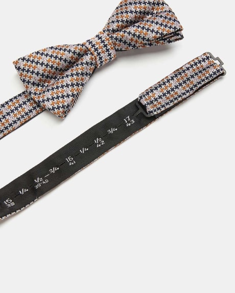 Classic Tricolour Houndstooth Bow Tie