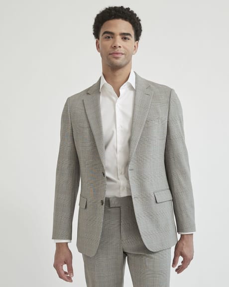 Tailored-Fit Double-Breasted Suit Blazer