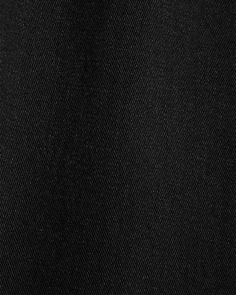 Dark Grey Mid-Rise Wide-Leg Jeans