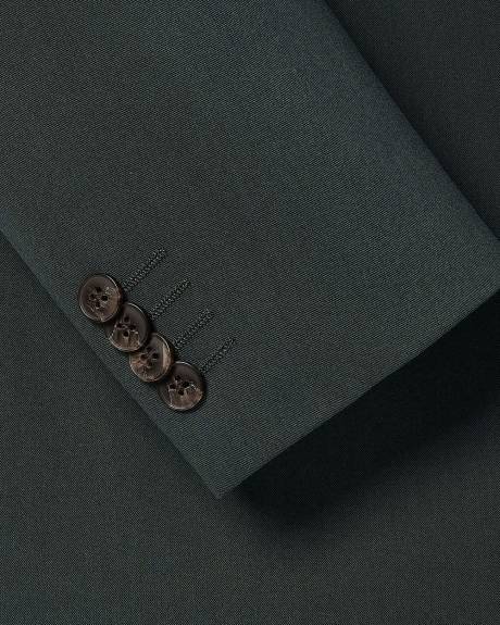 Slim-Fit Dark Green Suit Blazer