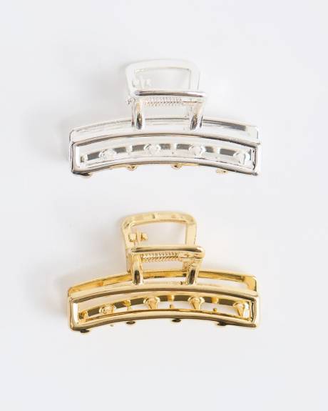 Petites Pinces à Cheveux en Métal - Ensemble de 2